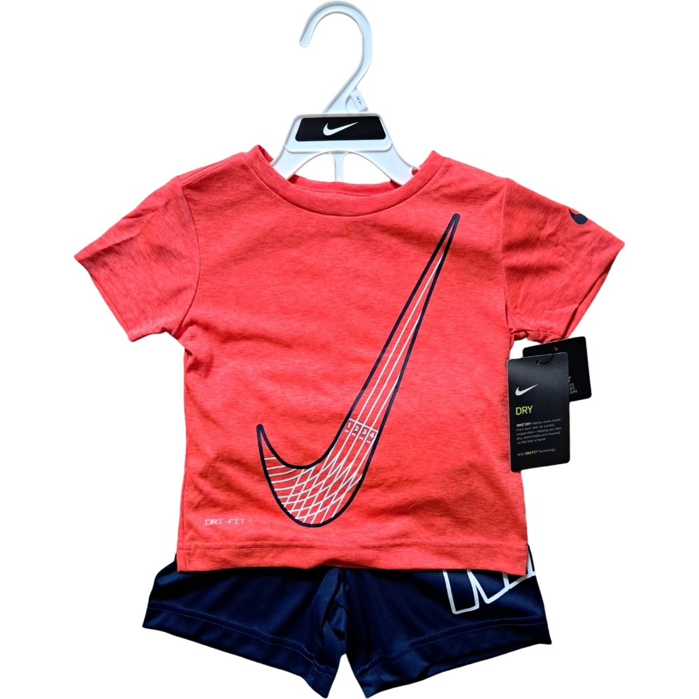 Nike Dri Fit Boys Short Set NWT Blue Void Size 2T